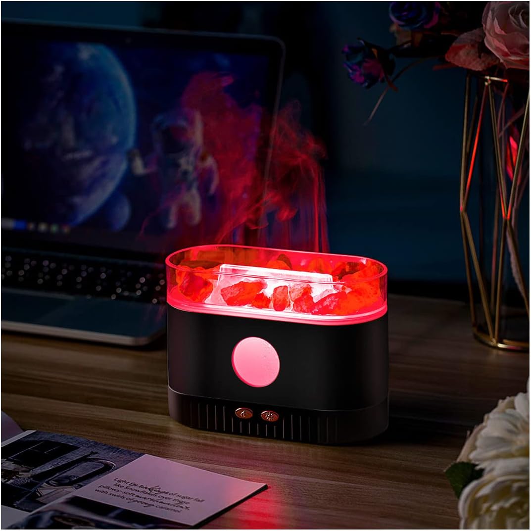 Flame Aroma Diffuser & Humidifier – LED Ambient Light