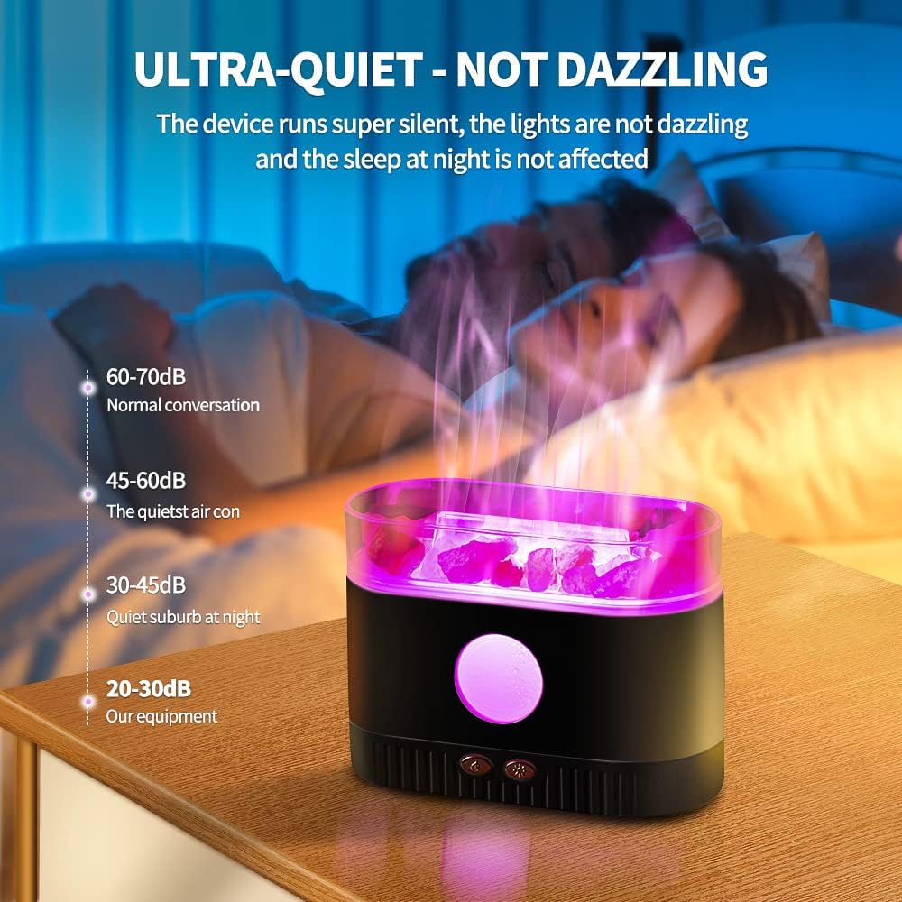 Flame Aroma Diffuser & Humidifier – LED Ambient Light