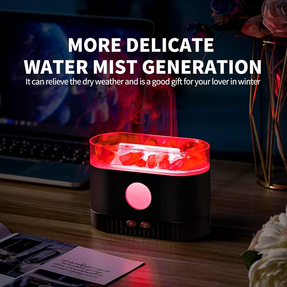 Flame Aroma Diffuser & Humidifier – LED Ambient Light