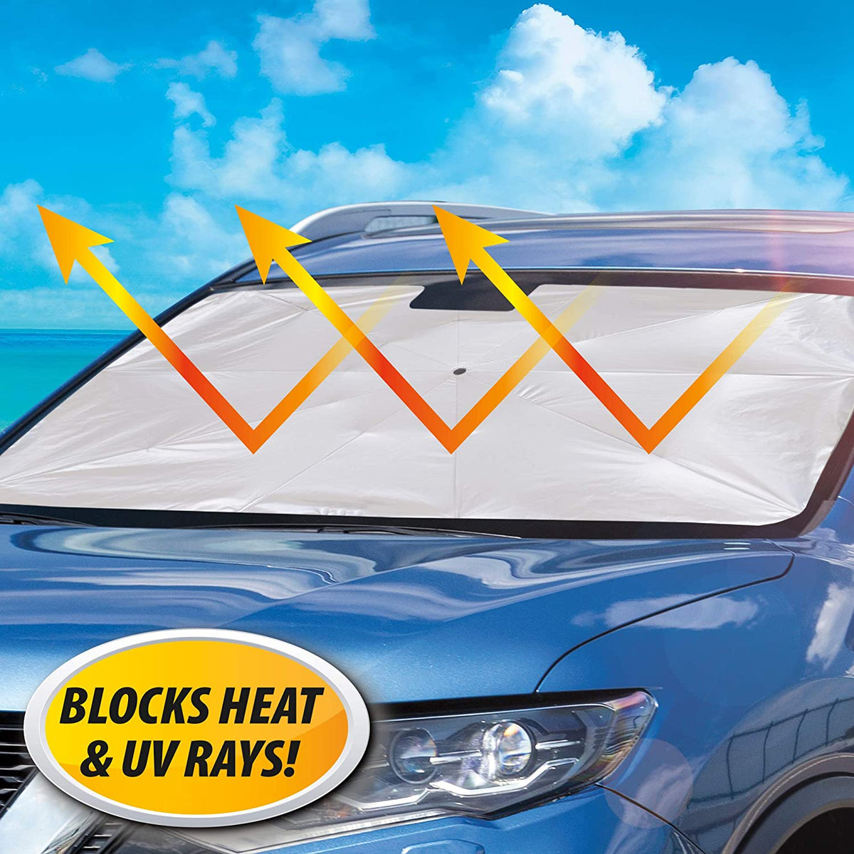 Car Windshield Sun Shade – Foldable Heat Protection