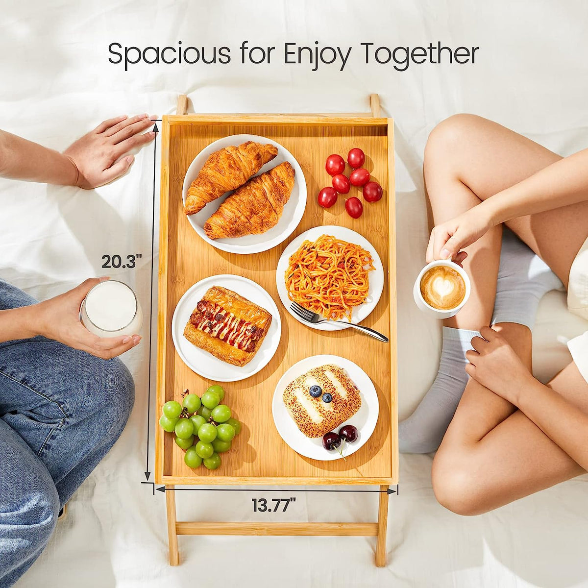 Bamboo Bed Tray Table – Breakfast & Laptop Stand