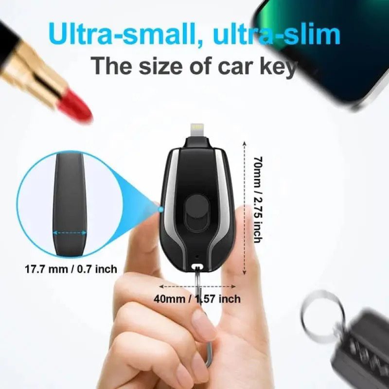 Emergency Keychain Charger – Compact Portable Phone Charger